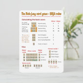 Regels voor kaartspel - Scores Kaart (Staand voorkant)