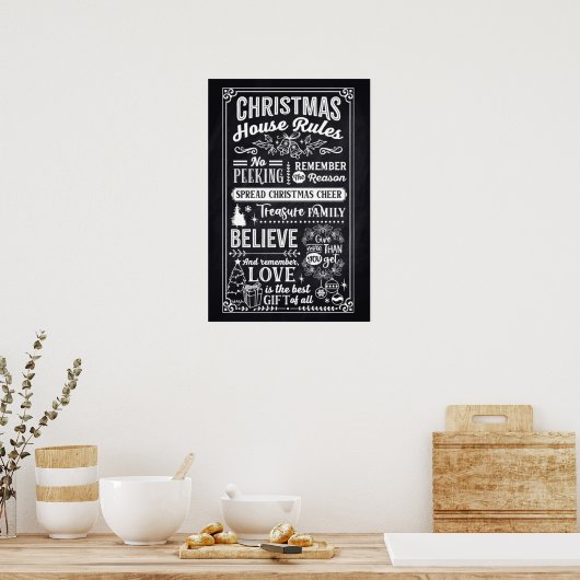 Regels voor kerstmis poster (Keuken)