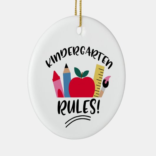 Regels voor kinderen keramisch ornament (Rechts)