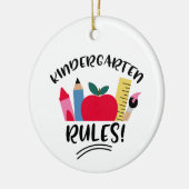 Regels voor kinderen keramisch ornament (Links)