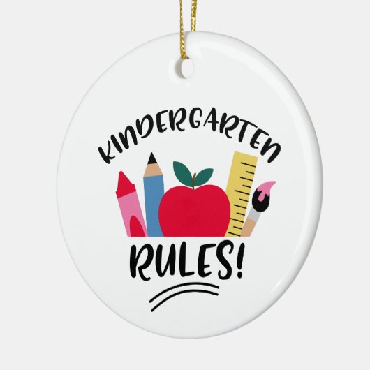 Regels voor kinderen keramisch ornament (Links)