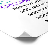 Regels voor klaslokalen van leraren . door SRF Poster (Hoek)