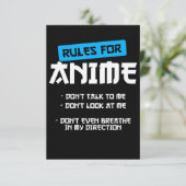 regels voor kleding voor dieren manga art cosplay  kaart (Staand voorkant)