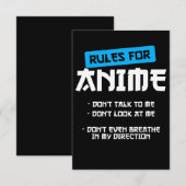 regels voor kleding voor dieren manga art cosplay  kaart (Voorkant / Achterkant)