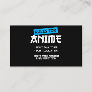 regels voor kleding voor dieren manga art cosplay visitekaartje