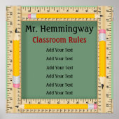 Regels voor leerlingenklaslokaal op school / Doels Poster (Voorkant)