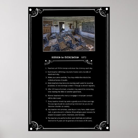 REGELS VOOR LEREN - 1872 - MONTANA-GRONDGEBIED POSTER (Voorkant)