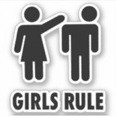 regels voor meisjes sticker (Voorkant)