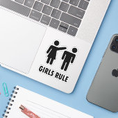 regels voor meisjes sticker (Laptop met iPhone)