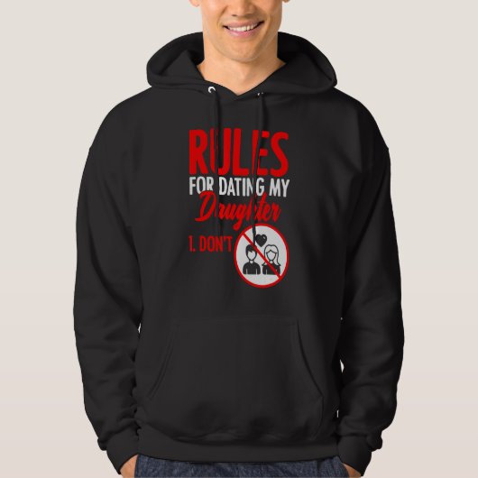 Regels voor mijn Vaderdag vader Hoodie (Voorkant)
