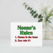 Regels voor nonno (Italiaanse grootvader) Briefkaart (Staand voorkant)