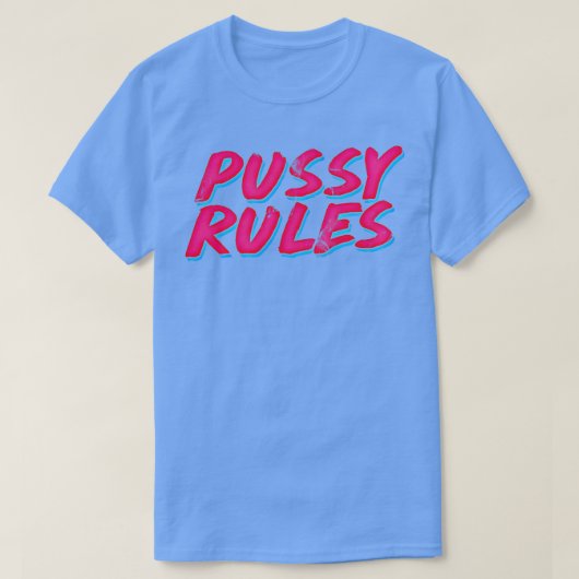 Regels voor Poesjes 1 T-shirt (Design voorkant)