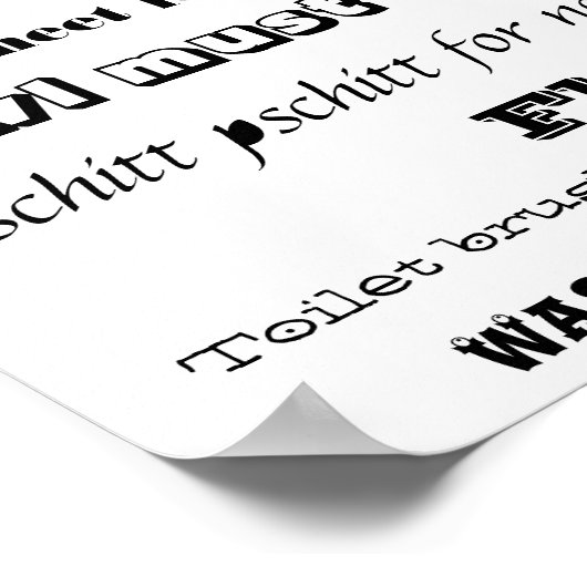Regels voor poster toiletten (Hoek)