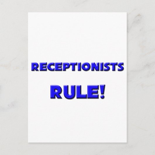 Regels voor receptionisten! briefkaart (Voorkant)