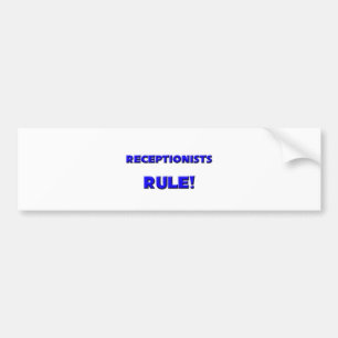 Regels voor receptionisten! bumpersticker