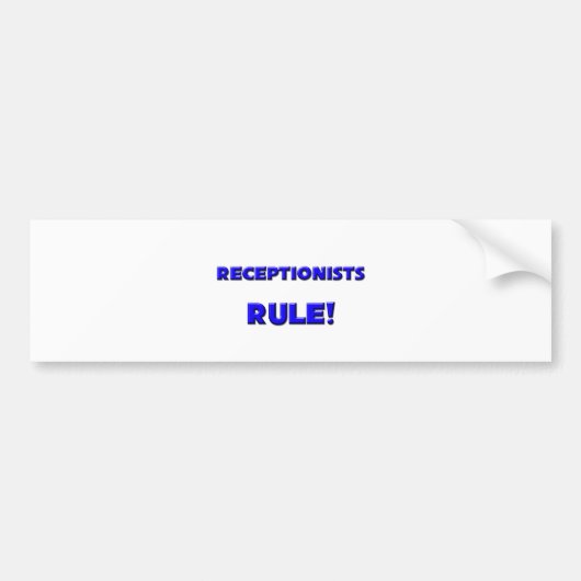 Regels voor receptionisten! bumpersticker (Voorkant)