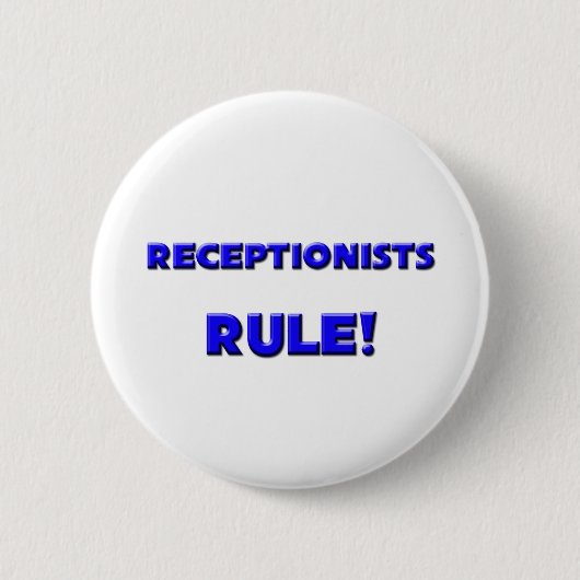 Regels voor receptionisten! ronde button 5,7 cm (Voorkant)