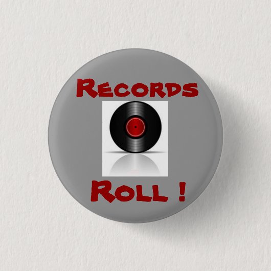 Regels voor records! ronde button 3,2 cm (Voorkant)