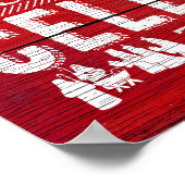 Regels voor rood kersthuis poster (Hoek)