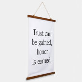 Regels voor vertrouwen en hondenhout - Muurschildp Hangend Wandkleed (Gebogen)