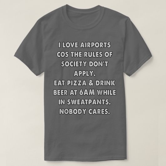regels voor vliegtickets t-shirt (Design voorkant)