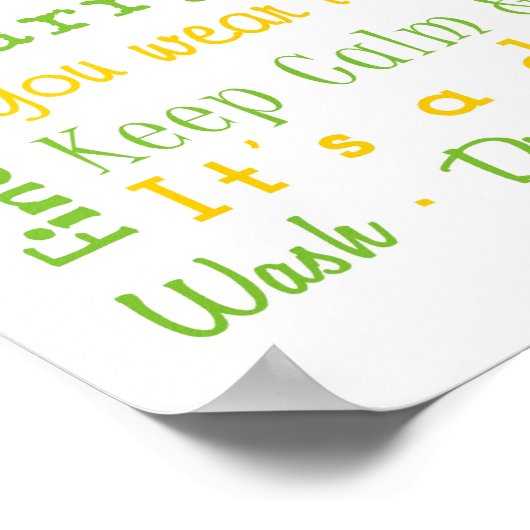 Regels voor wasruimte poster (Hoek)