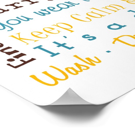 Regels voor wasruimte poster (Hoek)