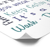 Regels voor wasruimte poster (Hoek)