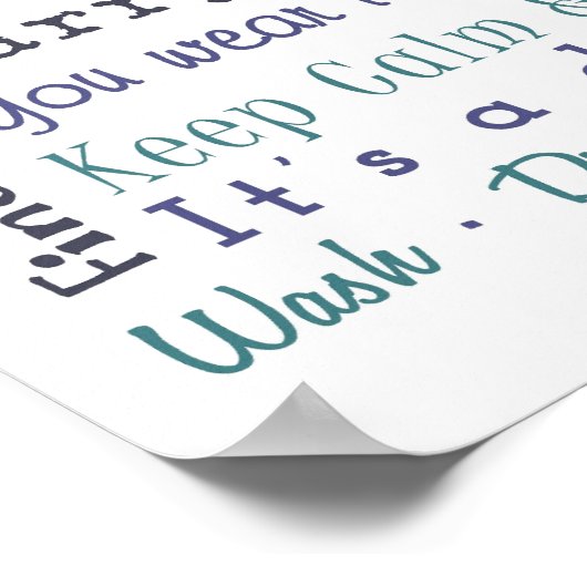 Regels voor wasruimte poster (Hoek)