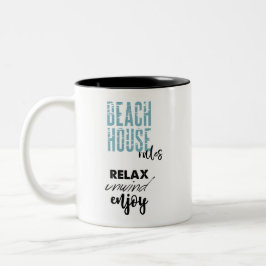 Regels voor winkels Relax Unwind Geniet van koffie Tweekleurige Koffiemok