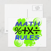 Regels voor wiskunde briefkaart (Voorkant / Achterkant)