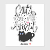 Regels voor zwarte katten in de wereld sticker (Vel)