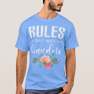 Regels zijn niet van toepassing op oma Happy Moede T-shirt