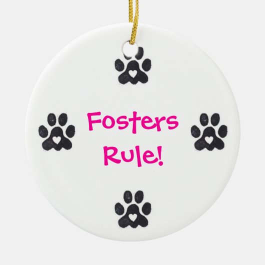 Regelversiering voor fosters en redders keramisch ornament (Voorkant)