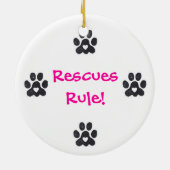 Regelversiering voor fosters en redders keramisch ornament (Achterkant)