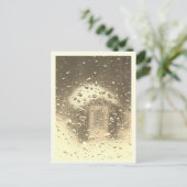 Regen bevriezen op venster Vintage Briefkaart (Staand voorkant)