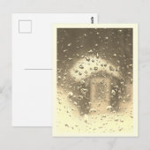 Regen bevriezen op venster Vintage Briefkaart (Voorkant / Achterkant)