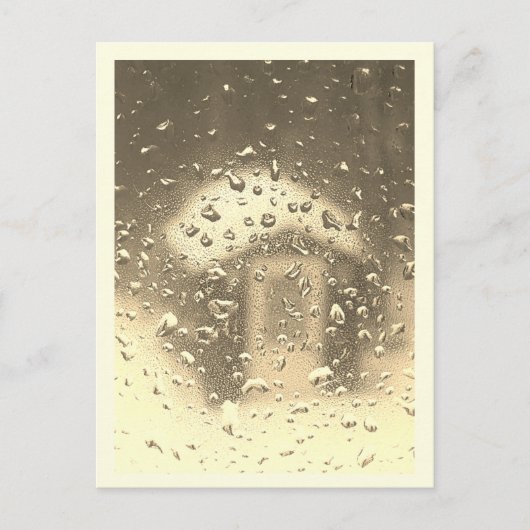 Regen bevriezen op venster Vintage Briefkaart (Voorkant)