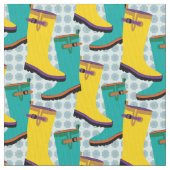 Regen Boots kleurrijk Stof (Close Up)