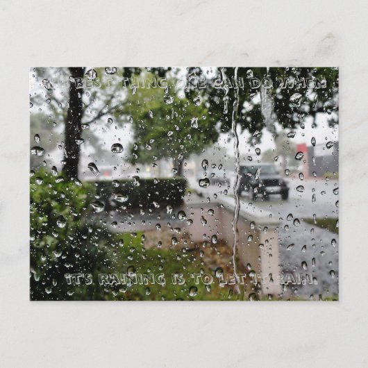 Regen Briefkaart (Voorkant)