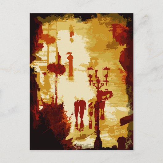 Regen Briefkaart (Voorkant)