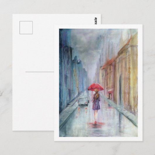 Regen Briefkaart (Voorkant / Achterkant)