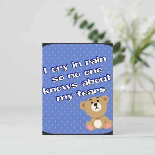 regen briefkaart (Staand voorkant)