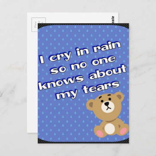 regen briefkaart (Voorkant / Achterkant)