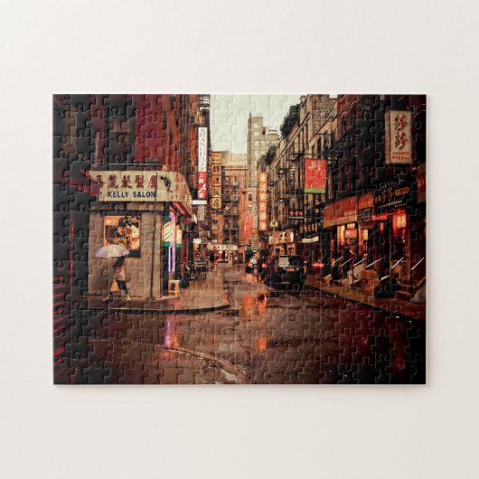 Regen - Chinatown - New York City Legpuzzel (Horizontaal)