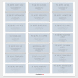 Regen Cloud Blue Baby shower Guest Adresetiketten Sticker