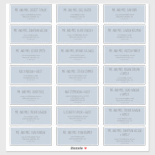 Regen Cloud Blue Baby shower Guest Adresetiketten Sticker