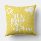 Regen, cloud Hallo wereld elke aangepaste kleurenp Kussen (Achterkant)