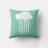 Regen, cloud Hallo wereld elke aangepaste kleurenp Kussen (Achterkant)