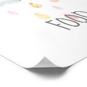 Regen Cloud Meisje Baby shower Voedsel Tafel Teken Poster (Hoek)